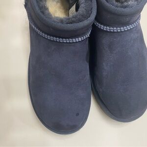 UGG Classic Ultra Mini Boots in Navy, Size 7